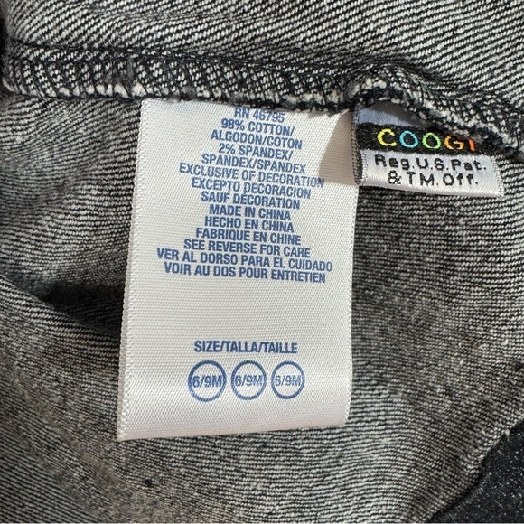 Coogi Baby Denim Dress Sz 6-9 Mos Dark Wash Snap Front Jacket Colourful Cute EUC - Picture 9 of 10